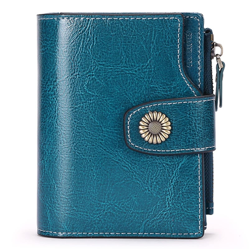 FALAN MULE Small Wallet for Women Leather Bifold Compact Small Womens Wallet with RFID Blocking - Image 1